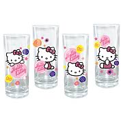 Hello Kitty Glasses 10-Ounce 4-Pack